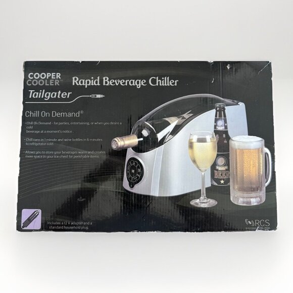 Cooper Cooler Rapid Beverage Wine Chiller Chill on Demand TailGater READ*!! - Picture 2 of 16